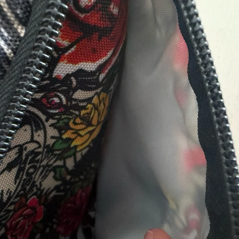 Harley-Davidson Floral Tattoo Print Multi-Color Multi Compartment Crossbody Bag